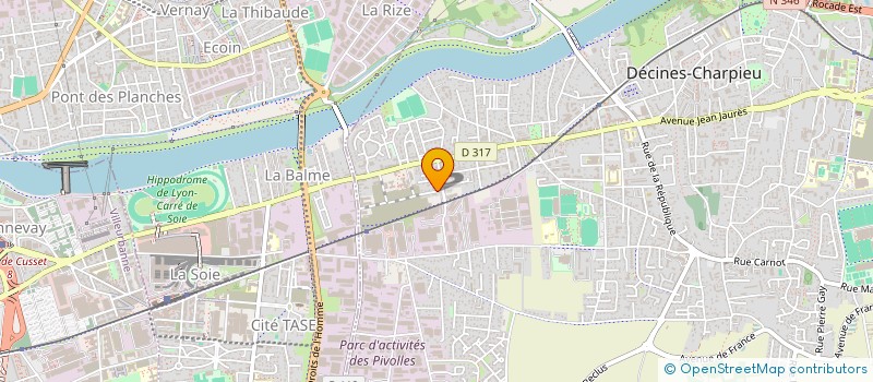 localisation de l'entreprise NJFA  DECINES-CHARPIEU