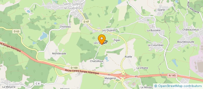 localisation de l'entreprise NJM à SAINT-SULPICE-LE-GUERETOIS