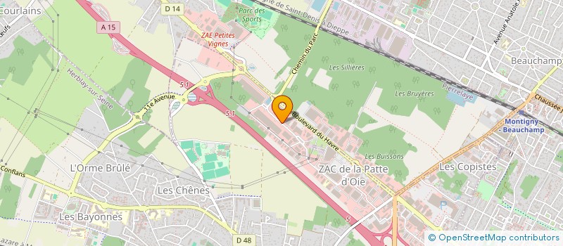 localisation de l'entreprise NJM ENTREPRISE  HERBLAY-SUR-SEINE