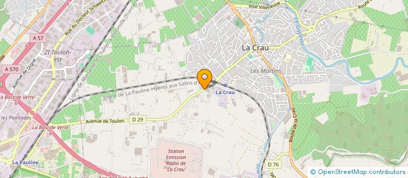 localisation de l'entreprise NJN CONSTRUCTION  LA CRAU