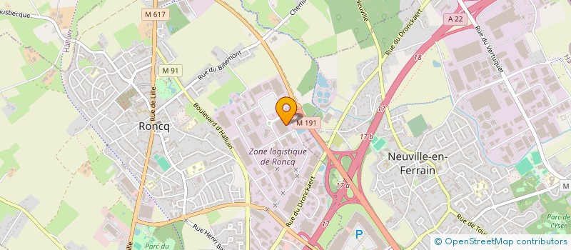 localisation de l'entreprise NK LOGISTIQUE à RONCQ