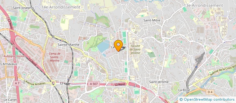 localisation de l'entreprise NK PEINTURE à MARSEILLE