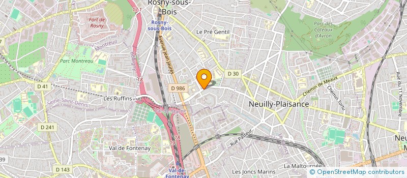 localisation de l'entreprise NKB RAINCY à ROSNY-SOUS-BOIS