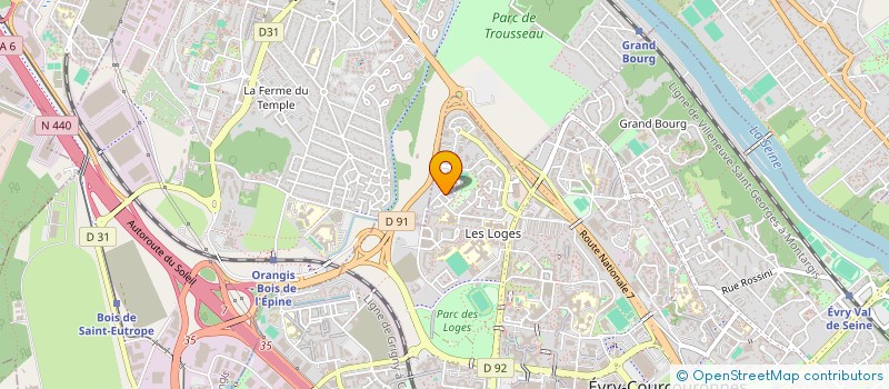 localisation de l'entreprise NL 91 à EVRY-COURCOURONNES