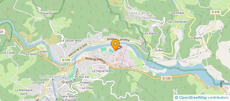 localisation de l'entreprise NL MENUISERIE CHARPENTE à LE CHEYLARD
