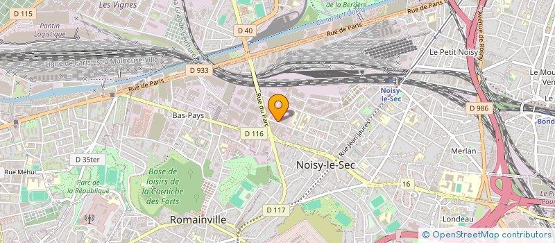 localisation de l'entreprise NLA MIROITERIE à NOISY-LE-SEC