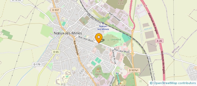 localisation de l'entreprise NLM DOMINO à NŒUX-LES-MINES