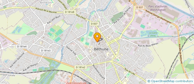 localisation de l'entreprise NLR CONCEPT  BETHUNE