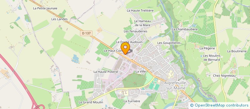 localisation de l'entreprise NLT AGENCEMENT à AIGREFEUILLE-SUR-MAINE