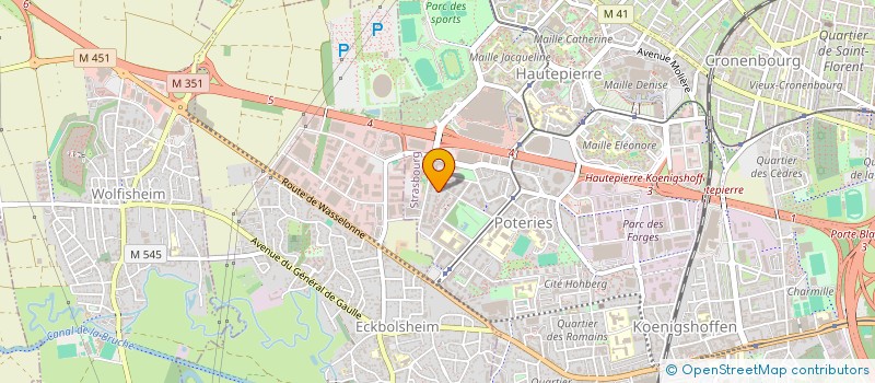 localisation de l'entreprise NM ELECTRICITE à STRASBOURG