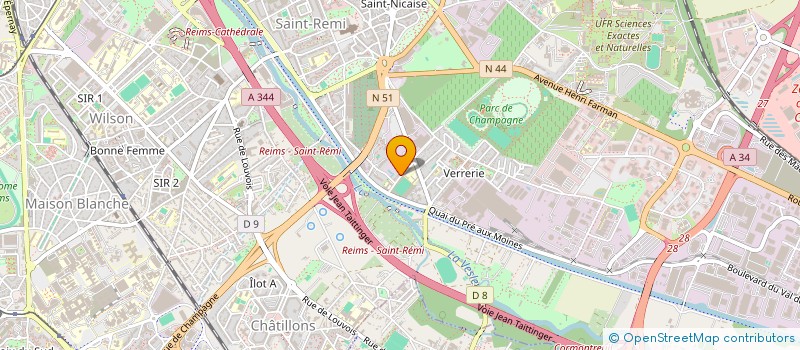 localisation de l'entreprise NM TRANSPORTS à REIMS