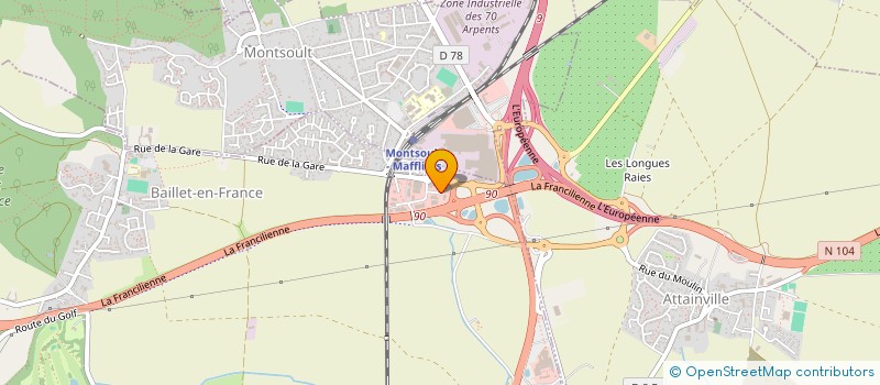 localisation de l'entreprise NMB MINEBEA SARL à BAILLET-EN-FRANCE