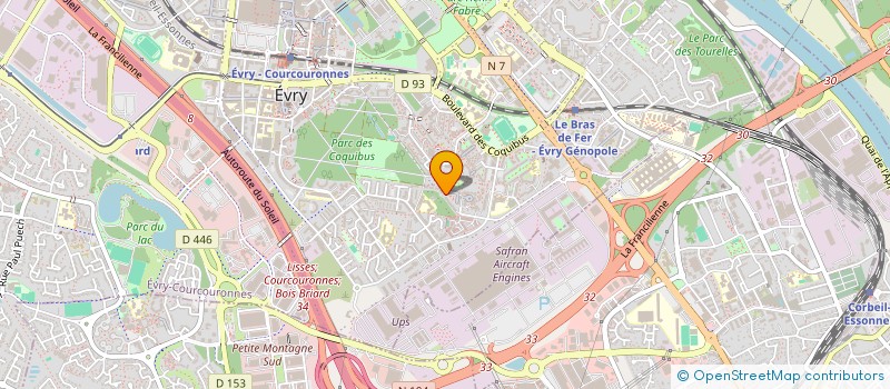 localisation de l'entreprise NMH à EVRY-COURCOURONNES