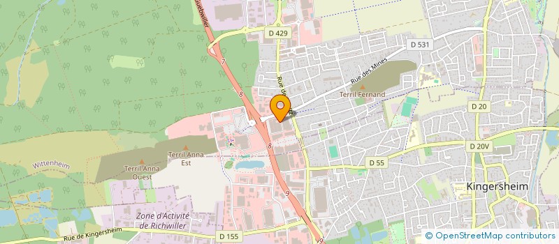 localisation de l'entreprise NOA à WITTENHEIM