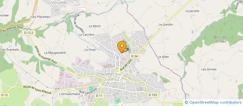 localisation de l'entreprise NOA  CHAZELLES-SUR-LYON