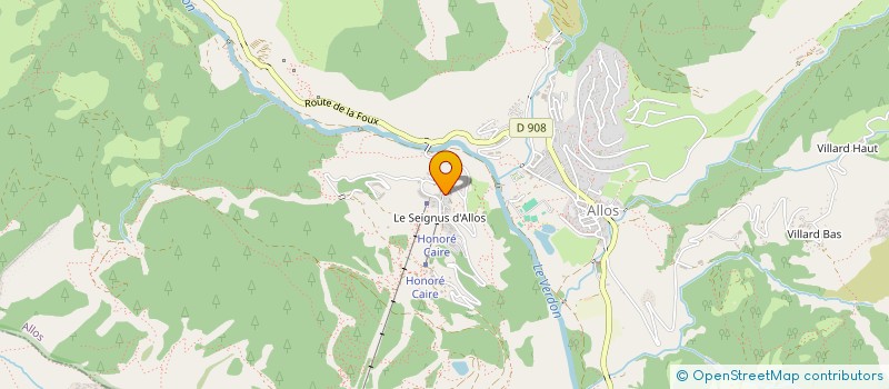 localisation de l'entreprise NOAGERANCE  ALLOS