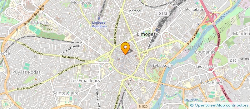 localisation de l'entreprise NOAM COUTURE à LIMOGES