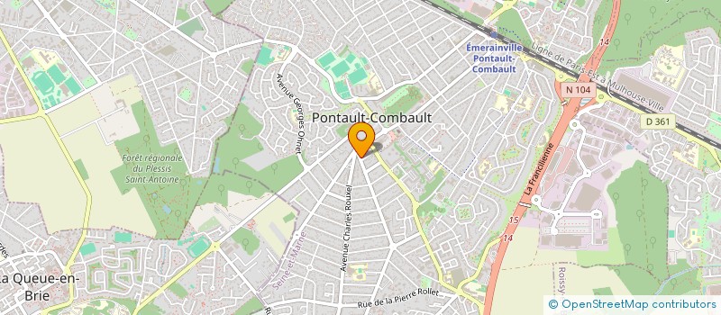 localisation de l'entreprise NOBEL IMMOBILIER à PONTAULT-COMBAULT