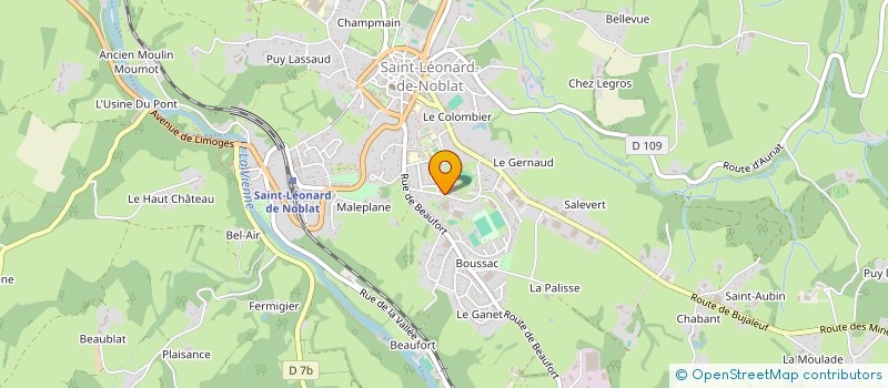 localisation de l'entreprise NOBLAT AQUATIQUE CLUB  SAINT-LEONARD-DE-NOBLAT