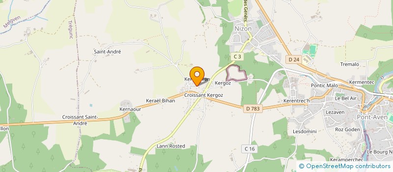 localisation de l'entreprise NOBLET  PONT-AVEN