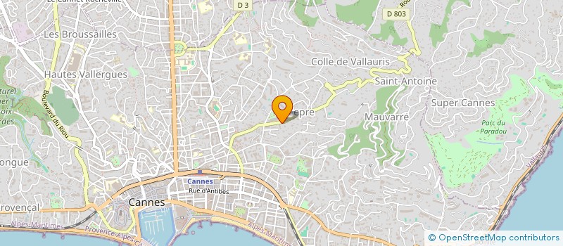 localisation de l'entreprise NOBOD à CANNES