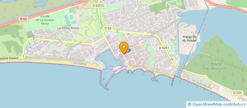 localisation de l'entreprise NOCLEA à LA GRANDE-MOTTE