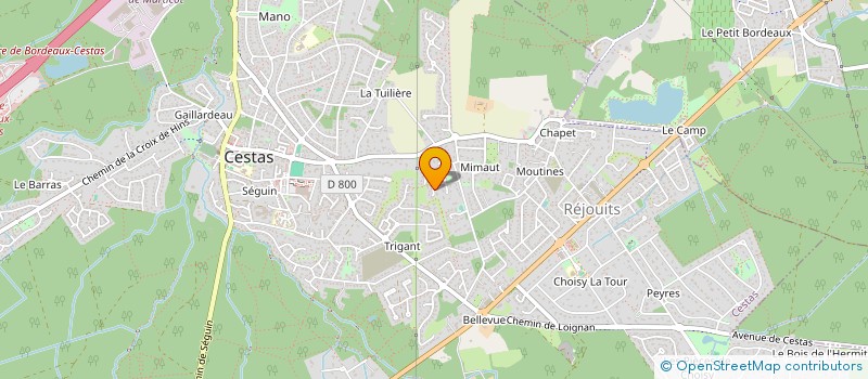 localisation de l'entreprise NOCTURNE AQUITAINE à CESTAS