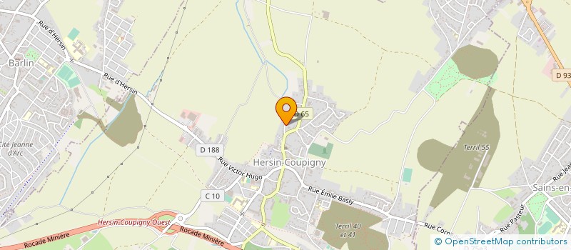 localisation de l'entreprise NODECO à HERSIN-COUPIGNY