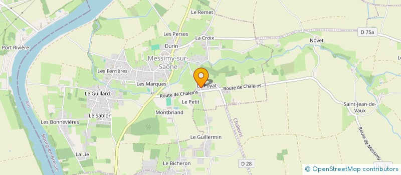 localisation de l'entreprise NODRIT à MESSIMY-SUR-SAONE
