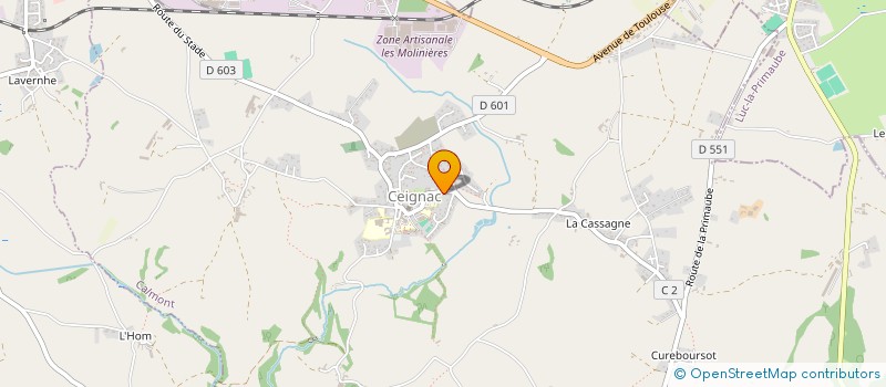 localisation de l'entreprise NOE, DANS CHAQUE PAS UN REVE  CALMONT