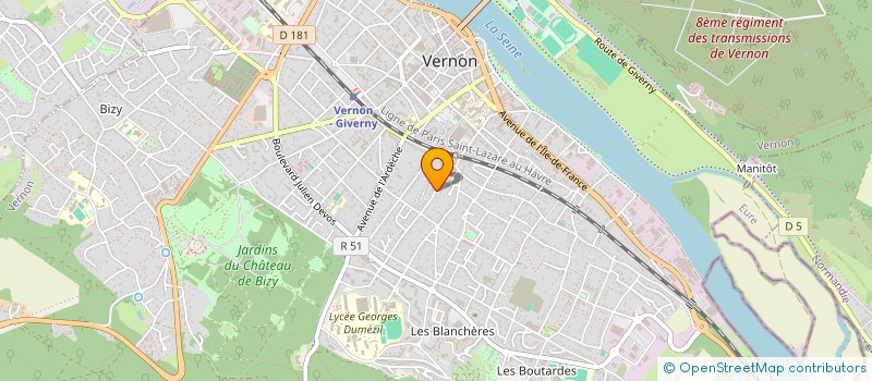 localisation de l'entreprise NOEL  VERNON