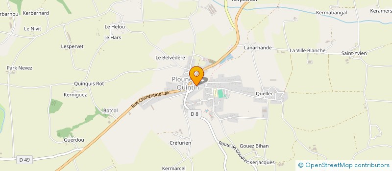 localisation de l'entreprise NOEL LE GALL & FILS à PLOUNEVEZ-QUINTIN