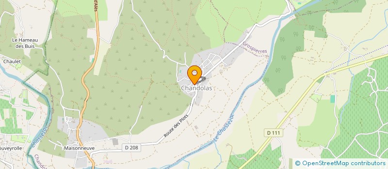 localisation de l'entreprise NOEVA à CHANDOLAS