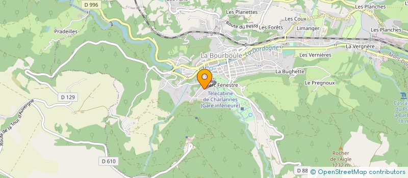 localisation de l'entreprise NOG ELEC à LA BOURBOULE