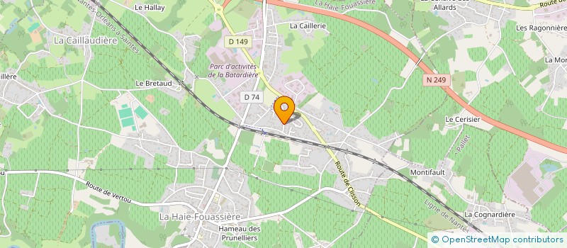localisation de l'entreprise NOGUE DISTRIBUTION à LA HAIE-FOUASSIERE