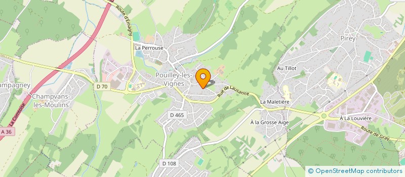 localisation de l'entreprise NOIR ET BLANC - NBGBM  POUILLEY-LES-VIGNES