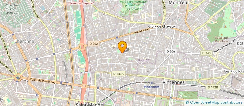 localisation de l'entreprise NOIR FAUVE à MONTREUIL
