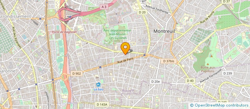 localisation de l'entreprise NOIR PIGMENT à MONTREUIL