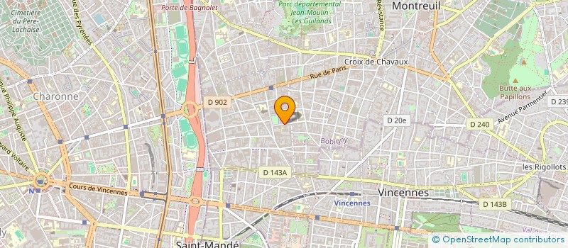 localisation de l'entreprise NOIRET RENE GARCONNET. à MONTREUIL