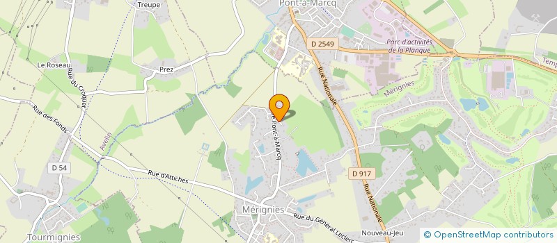 localisation de l'entreprise NOLF PROPRETE SERVICES  MERIGNIES