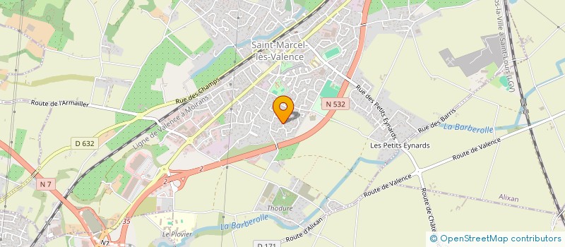 localisation de l'entreprise NOM DE CODE B. à SAINT-MARCEL-LES-VALENCE
