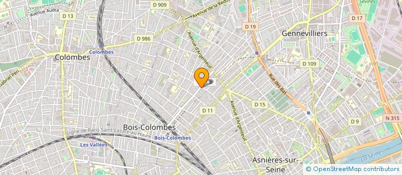 localisation de l'entreprise NOMAD PRIMEURS à BOIS-COLOMBES