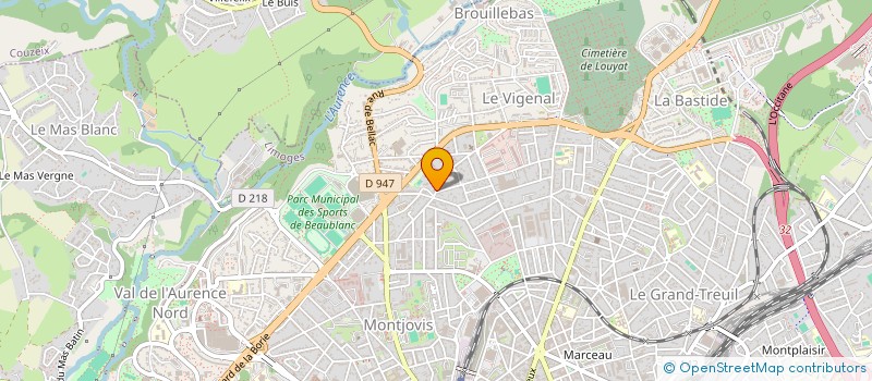 localisation de l'entreprise NOMODALAU à LIMOGES