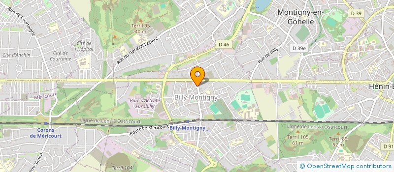 localisation de l'entreprise NOMUS à BILLY-MONTIGNY
