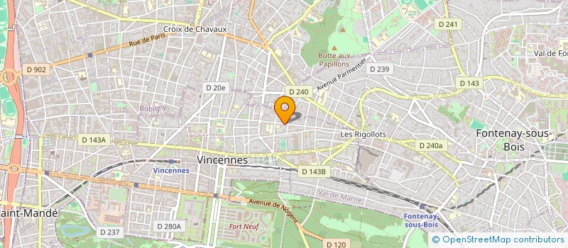 localisation de l'entreprise NONANT à VINCENNES