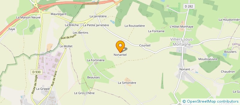 localisation de l'entreprise NONANT PARIS à VILLIERS-SOUS-MORTAGNE