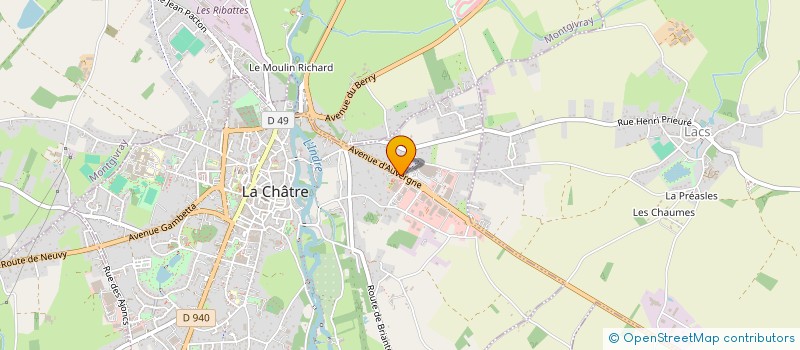 localisation de l'entreprise NONLAN à LA CHATRE