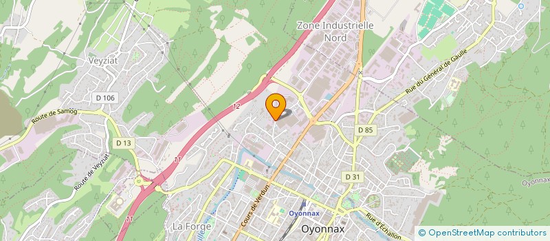 localisation de l'entreprise NONZA à OYONNAX