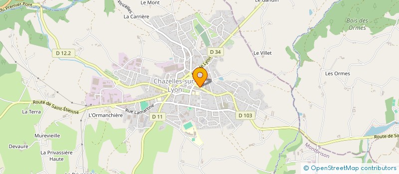 localisation de l'entreprise NOOB VISION à CHAZELLES-SUR-LYON