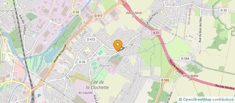 localisation de l'entreprise NOORVIANDES  WAZIERS